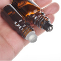 5ml 10ml 20ml 30ml 50ml 100ml amber glass roll on bottle for aroma perfume essential oil with Roller Balls